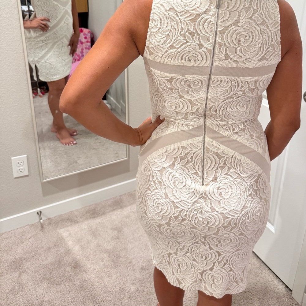 Elegant White Lace Dress